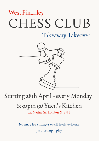 Design 1 v1 of the chess club poster