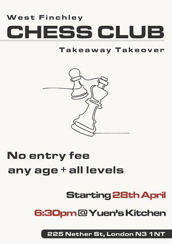 Design 1 v2 of the chess club poster